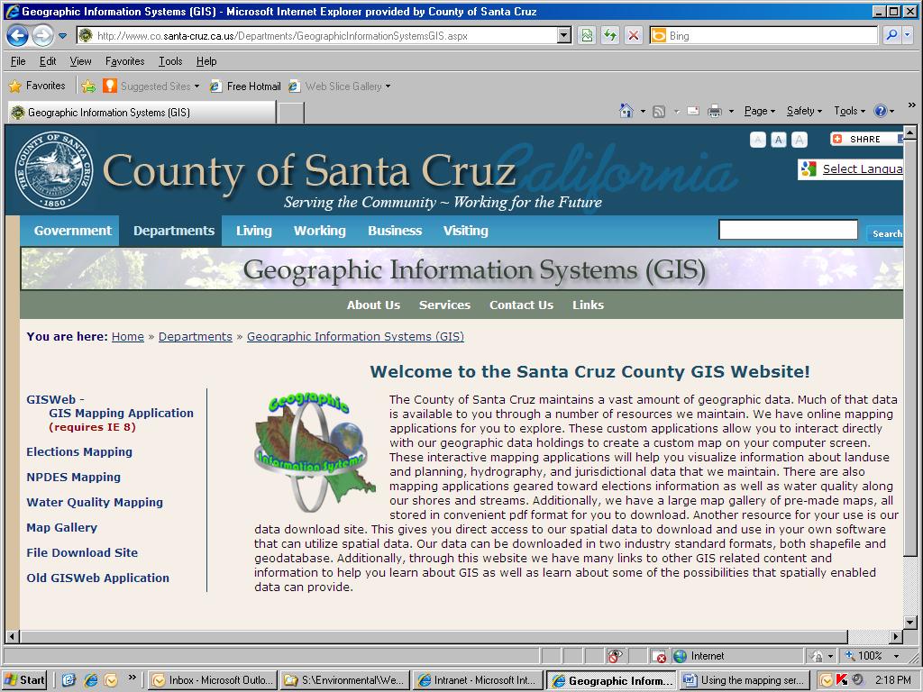 Using GISWeb to Determine Your Property s Flood Zone 1. In a new browser window, go to http://www.co.santacruz.ca.