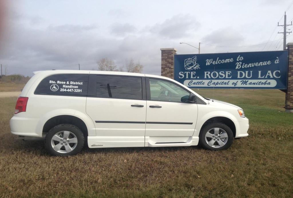 Ste. Rose du Lac s new handivan Town of Lac du Bonnet Two Rivers Transit (sponsored by the Town of Lac du Bonnet) has been approved of funding support of up to $7,624 towards the purchase of a