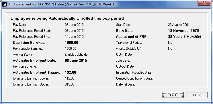 AE Assessment Details During the payroll run, click on the Preview button and then the AE Detail button.