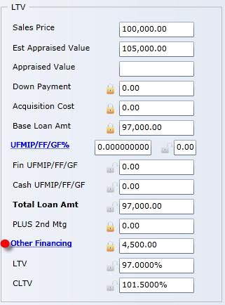 13 For Loan with Non-VHDA Subordinate Financing only - skip this step if no Non-VHDA subordinate liens: Confirm the outside subordinate financing loan amount is correct and is showing in the Other
