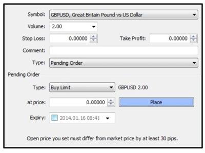 When selecting the instant execution option highlighted below your trade will be entered at the current bid or asking price depending on whether you choose to buy or sell that