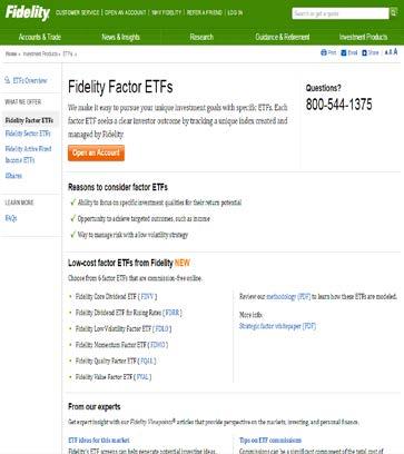 Fidelity s Factor Resources Learn about factor & ETF investing www.fidelity.