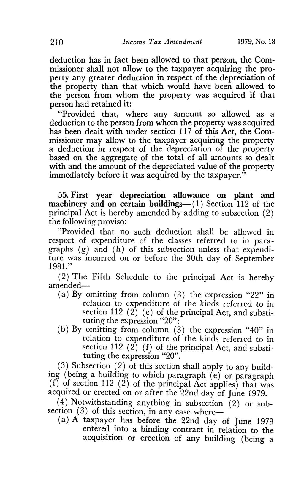 210 Income Tax Amendment 1979, No.