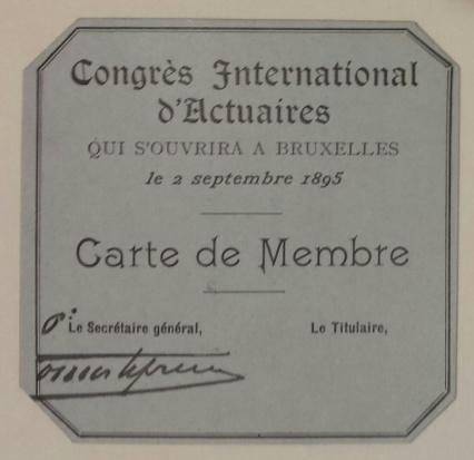 International Congress of Actuaries Scrapbooks 1895-1903, 1957 1.