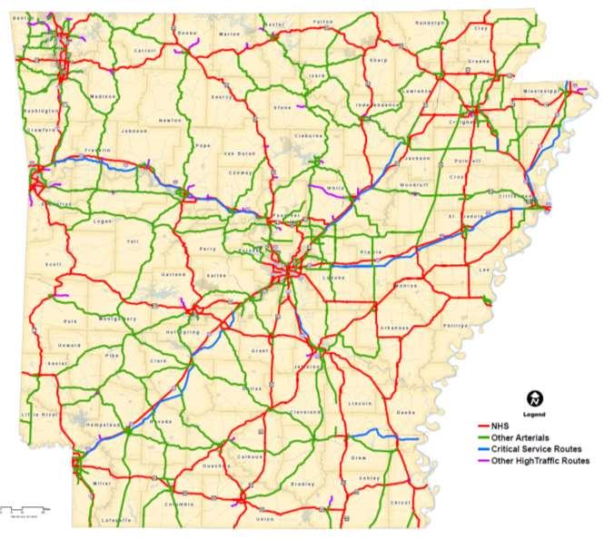 Arkansas Primary Highway Network All of the APHN Miles 187