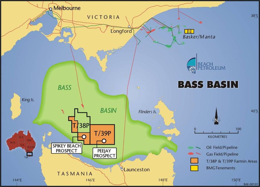 Bass Basin - Oil Similar hydrocarbon system to Gippsland Basin (BMG Project). Proven Hydrocarbon System.