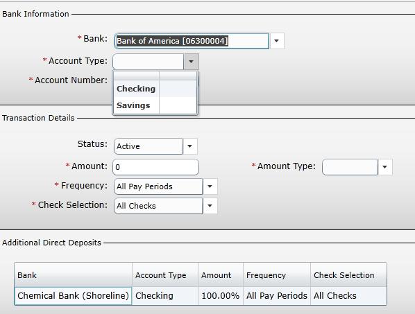Step 8: Select The Account Type Select Checking