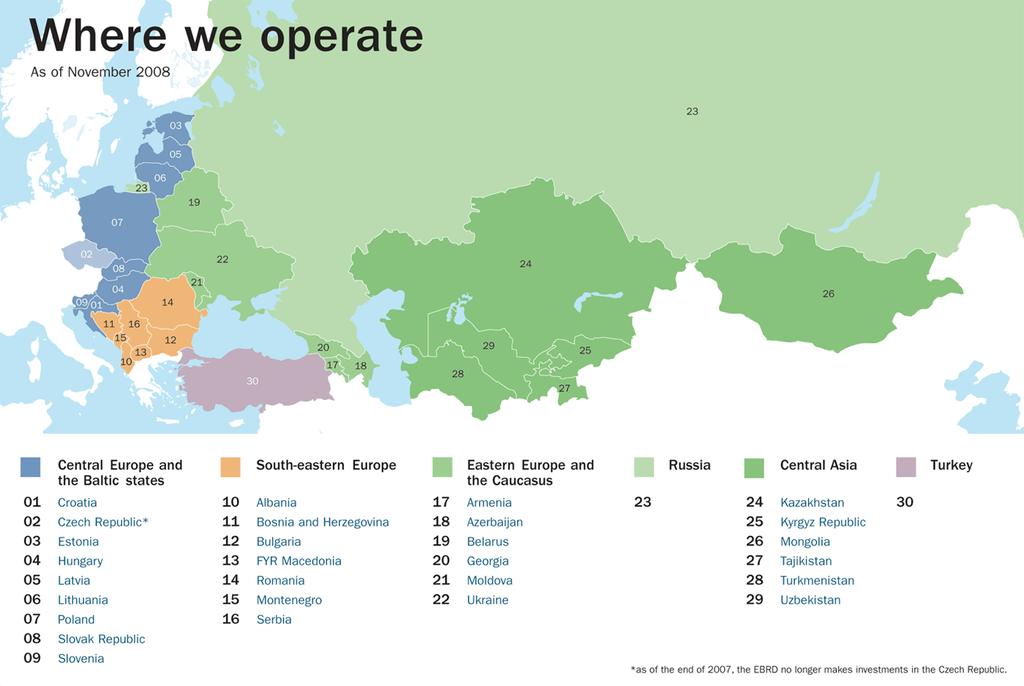A network of 36 offices in 30 countries More