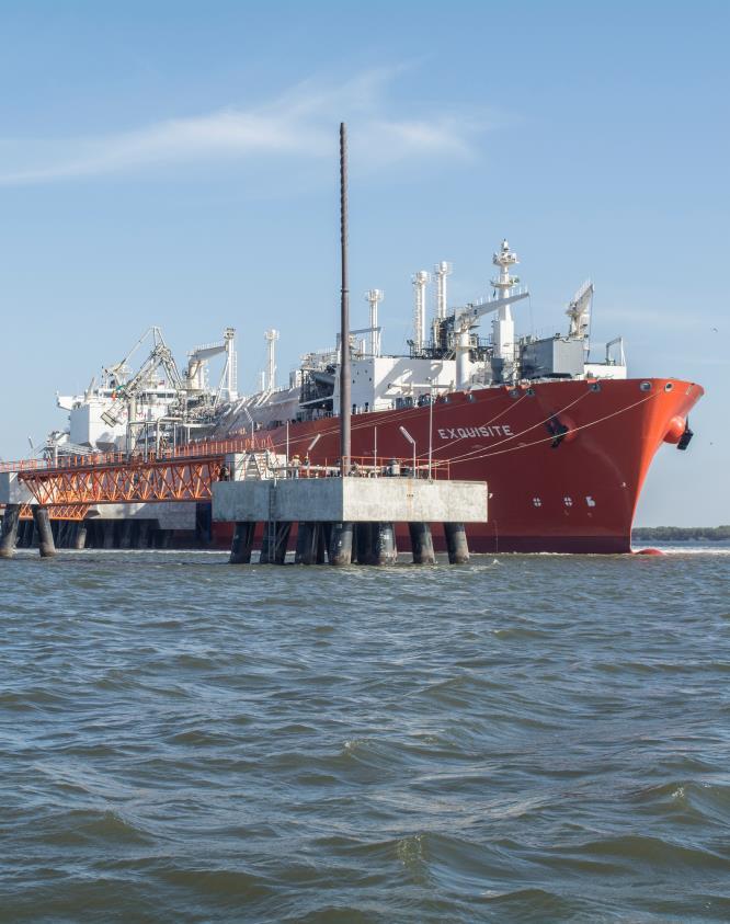 Key figures LNG import facility - Engro Elengy Terminal Pakistan EBITDA* 371 Occupancy rate** In percent 86 CFFO (gross) 341 Terminal network In million cbm : 2019: