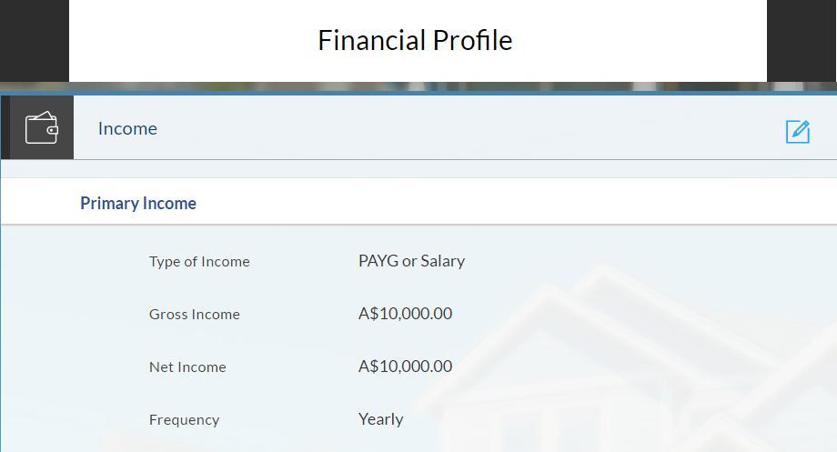 Financial Profile Income