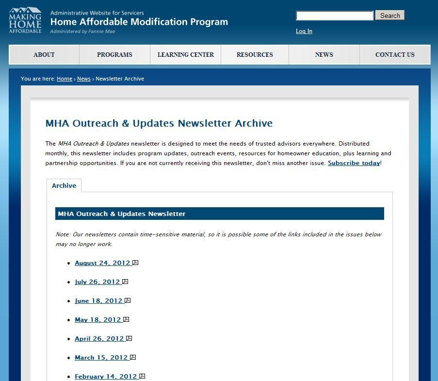 Subscribe to the MHA enewsletter