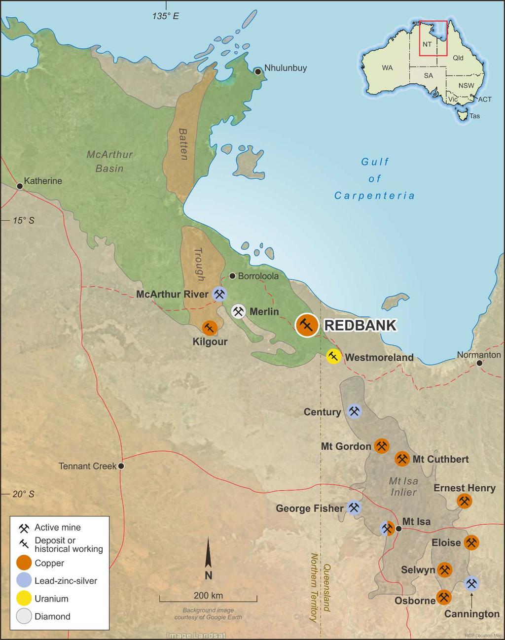 The Company has identified significant additional targets within the immediate Exploration Licence for Retention (ERL94) containing the copper resources, and the surrounding exploration lease