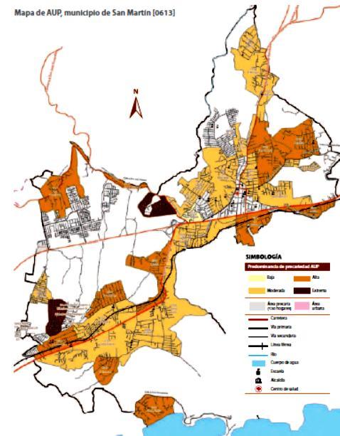 Urban Poverty Map 2009: Settlement level Classification of Precarious Urban Settlement (AUP) Residential Marginality Index Social Exclusion Index Order of AUP Index of Socioeconomic Stratification