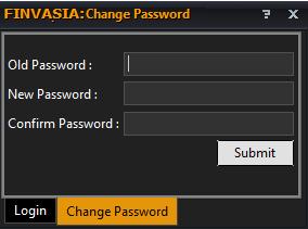 6.7 Password Change Password functionality provides the user facility to change the login password. The following needs to be adhered which changing the password: The password has to be alphanumeric.