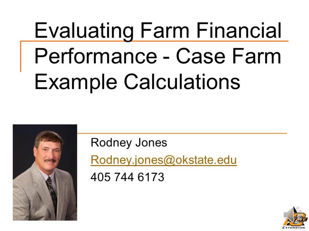 Welcome to the second video in the Evaluating farm financial performance component of this farm management educational series.