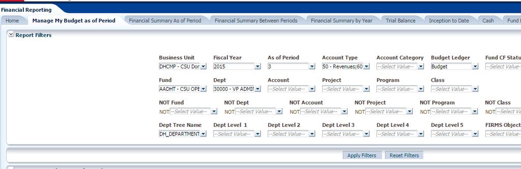 Saving Customizations Once you have selected your report filters and are satisfied with the results, you can Save Current Customizations.