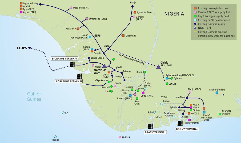 GAS BUSINESS UPDATE TOTAL OPERATED PROCESSING CAPACITY AT ANOH COMPLETION WILL BE CAPABLE OF SUPPORTING ~3,000MW POWER GENERATION Oben Hub Strategically positioned to access Nigeria s main demand