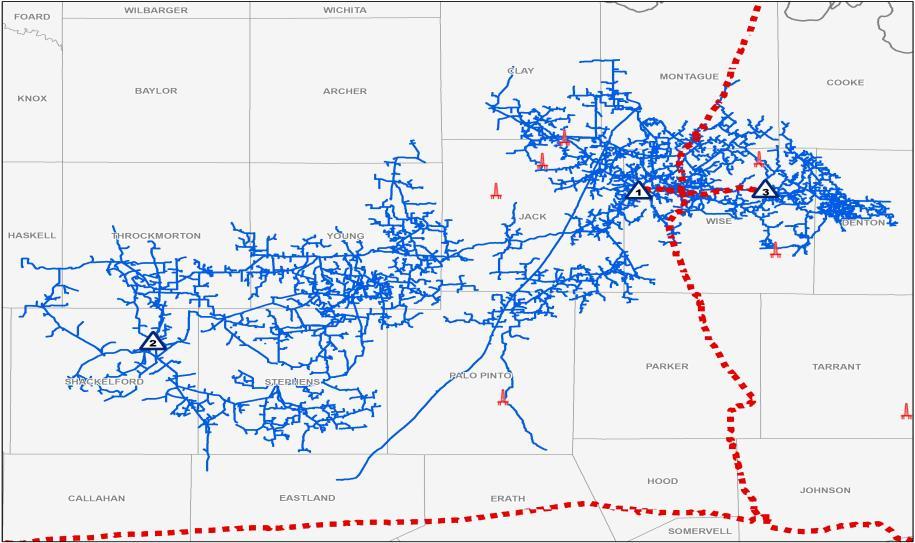 2019 SouthTX consists of multi-county gathering system with interconnected plants spanning the Eagle Ford Growth driven by JV with Sanchez Midstream Partners LP (NYSE:SNMP) and drilling activity from