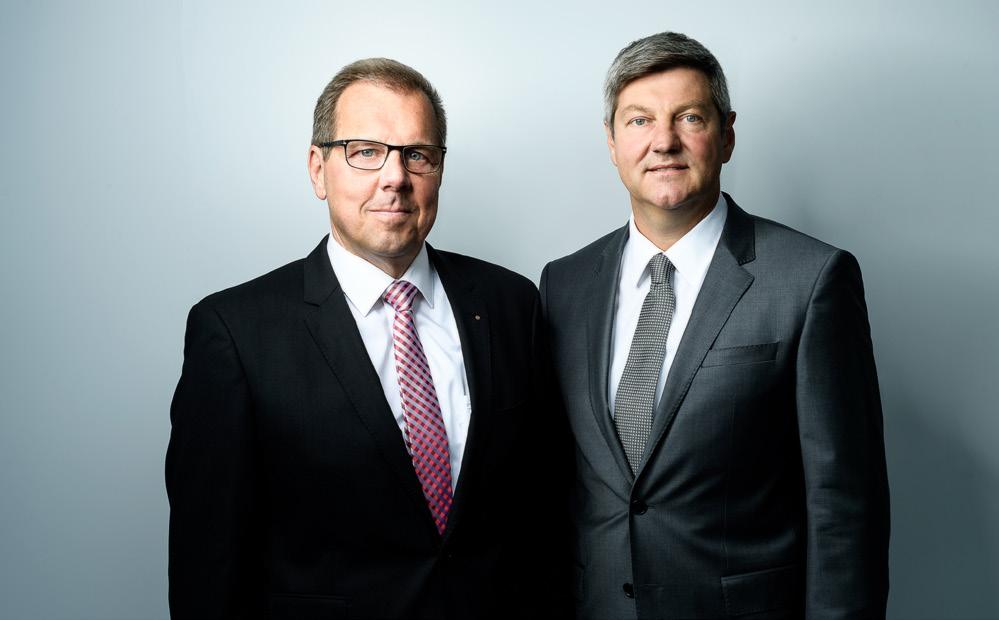 HUBER+SUHNER Half-year report Broad-based double-digit growth in the first half of the year higher profitability growth initiatives make a considerable contribution Urs Kaufmann (Chairman) and Urs