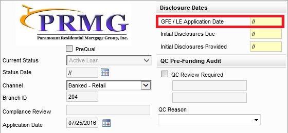 Required Initial Disclosures: N Originator must provide a Loan Estimate within three general business days of when the Originator receives an application from the consumer FastTrac 360 automatically