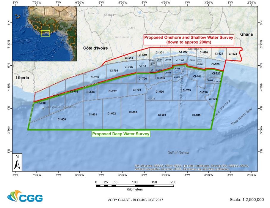 Awarded Contract for Airborne Multi-Client Survey of Onshore and Offshore Licenses in Côte d Ivoire to deploy Falcon Full Spectrum solution to acquire ~28,000 line km of gravity gradient data Paris,