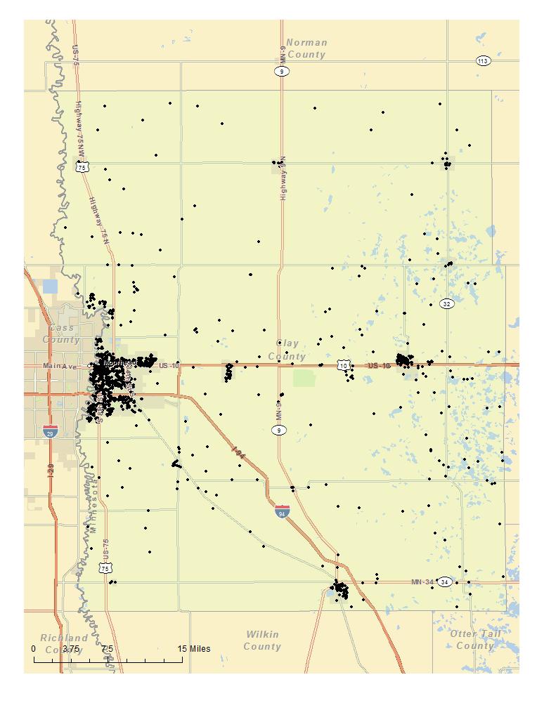Business Filings The two maps below attempt to highlight new business formation in the Minnesota counties of the Fargo-Moorhead Metropolitan Statistical Area (MSA) in two periods: 2000 2004 (quarter