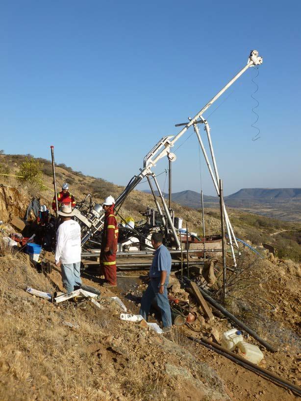cross-cut Surface drill program started in April 2013 (3,000 metres) Initial mineral