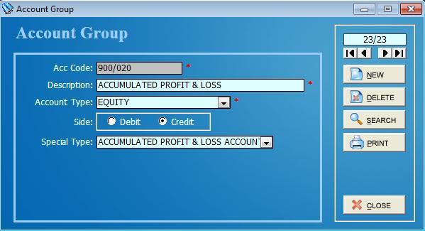 Chapter 8 Accounting (A) Accounts Group - The account group is a summary of accounts based on criteria that effects how master records are created.