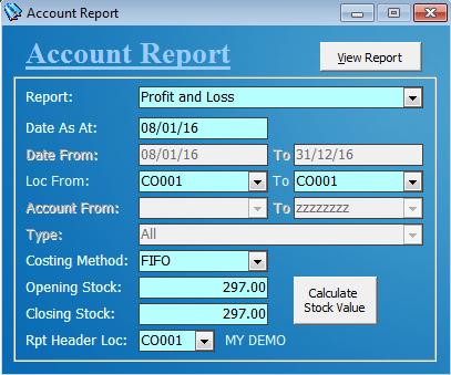 Chapter 9 Report (E) Account Report - Check account report details.