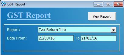 Chapter 9 Report (H) GST Report - GST report