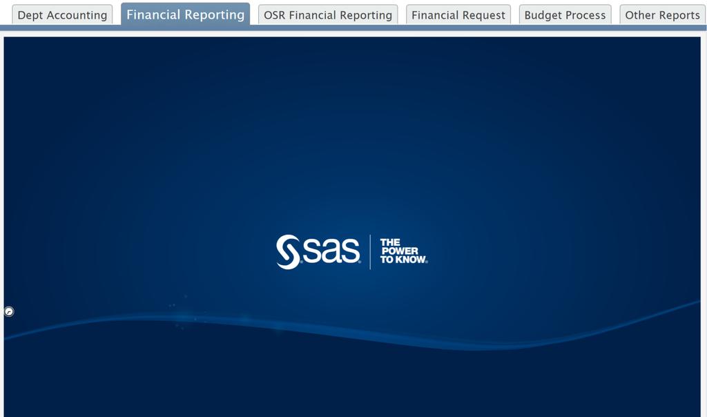 Financial Reporting tab Financial Reporting tab - contains reports based on GL Actuals.