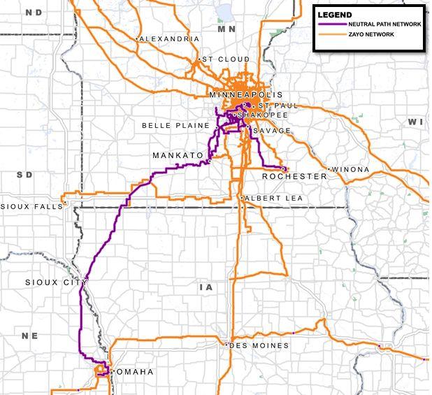 Strong execution on high quality tuck-in acquisitions Neutral Path Networks, Minneapolis to Omaha Minneapolis Unique, high-count fiber route from