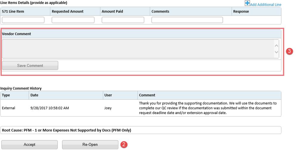 4. Decision the Pending inquiry with the Submit button.