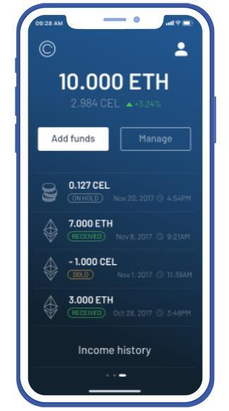 PROJECT OVERVIEW Celsius Wallet The core of the project will be the implementation of the Celsius Wallet, designed to