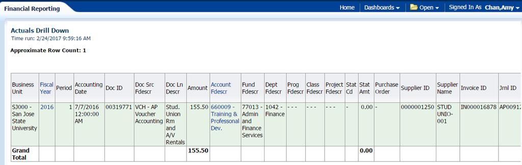 c: Transaction Details Transaction details provide a list of the transactions that make up the totals found on the Summarized Report View.
