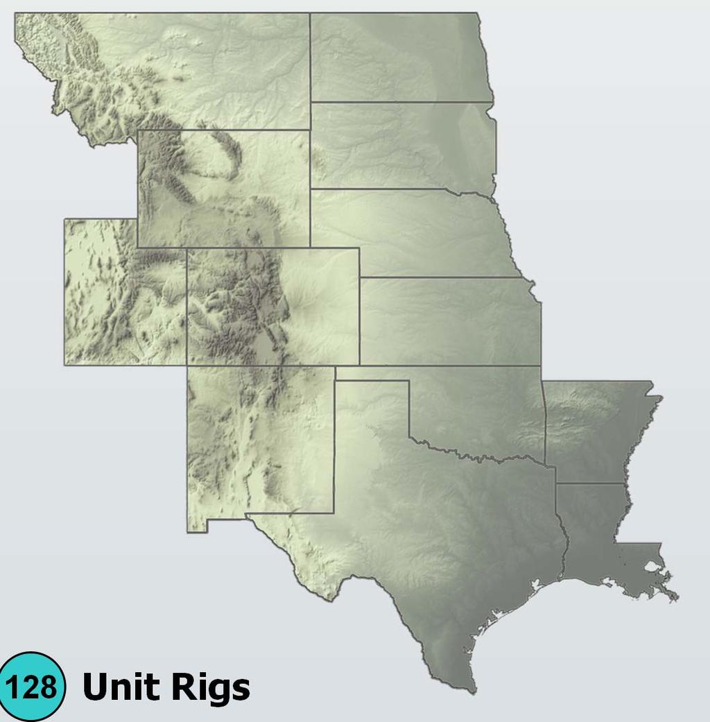 Significant Drilling Presence in Attractive Producing Regions 128 rig fleet 16 Fleet average ~1,200 HP rating; ~16,724 ft depth capacity 64% utilization rate for Q1 2012 18 Casper Office 87%