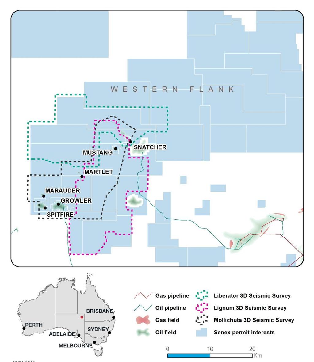 Cooper Basin oil Western flank focus 18 During H1 FY18: Strong production and cost control from base oil portfolio Marauder field discovered and brought online during Q1 FY18 Liberator seismic survey