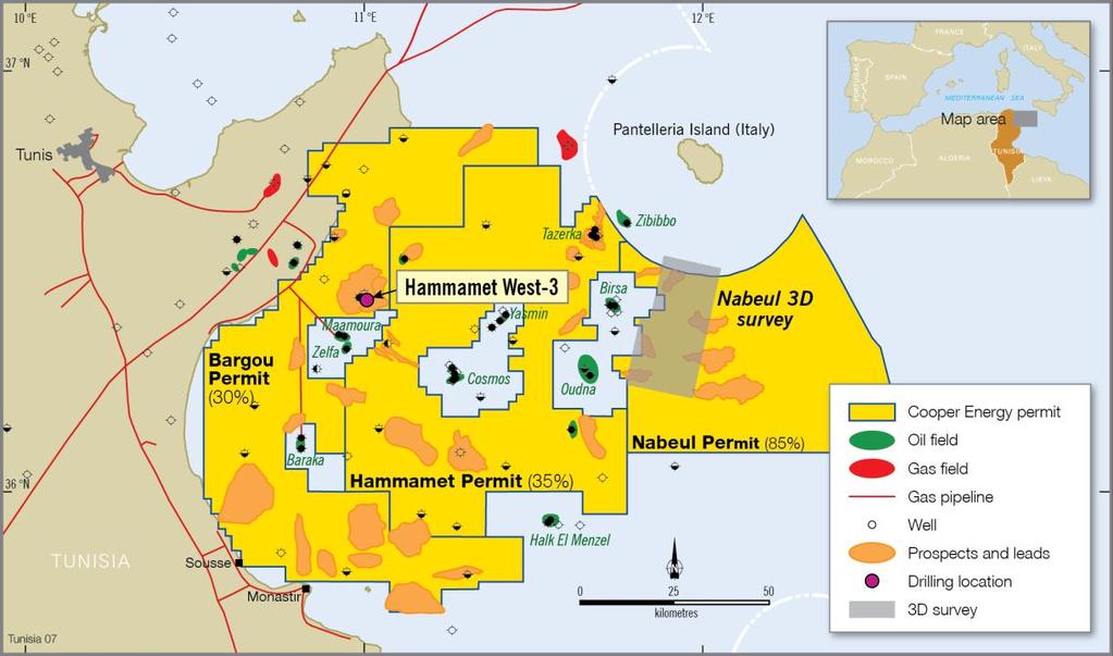 West-3 results to date upgrades nearby prospects positive implications for Tunisia portfolio