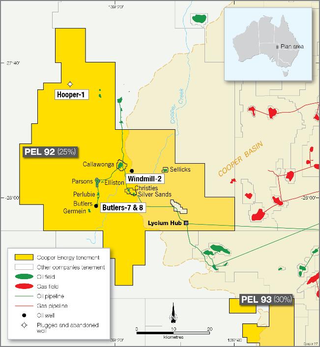 Australia Production Cooper Basin The company s share of oil production from its Cooper Basin tenements for the September quarter was 129,429 barrels (average 1,407 bopd) which compares to 145,872
