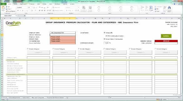How to complete plan information Step 12: Select the tab Plan and Categories.