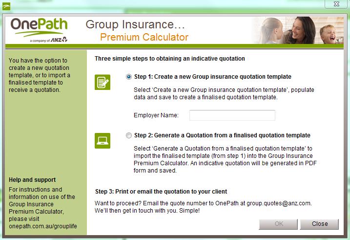 Step 6: Select Step 1: Create a new Group Insurance