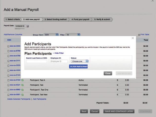 Step 2 Add New Payroll Insert the payroll date from which these contributions were taken. If this is not a 401(k) contribution, just choose the current date.
