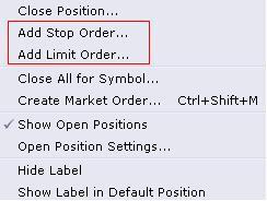 Click & Drag Method Hold the <Ctrl> key down while clicking/dragging the entry order line Depending on the type of entry order (long or short) and to which side of the order line you drag, you will