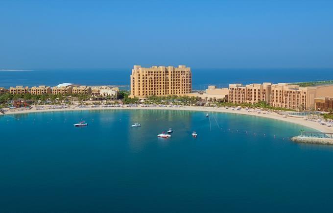9- DoubleTree by Hilton Resort & Spa Marjan Island Contemporary guestrooms, suites and villas all completed with modernity and luxury of our time, all overlooking the 650 meter white sandy beach.