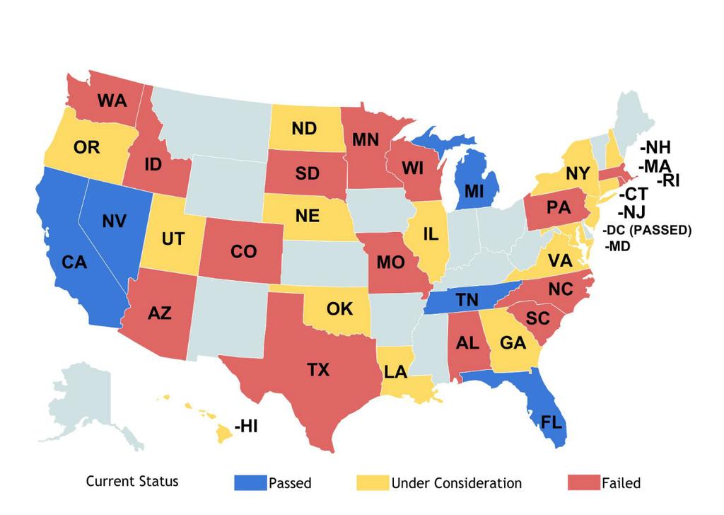 Current U.S. regulatory approach varies by state http://cyberlaw.stanford.