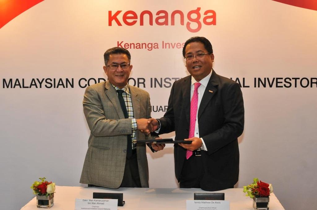 PRESS RELEASE FOR IMMEDIATE RELEASE KENANGA INVESTORS GROUP EMBRACES STEWARDSHIP CODE Kuala Lumpur, 5 January 2018: Kenanga Investors Group (Kenanga Investors Berhad and its subsidiary, Kenanga