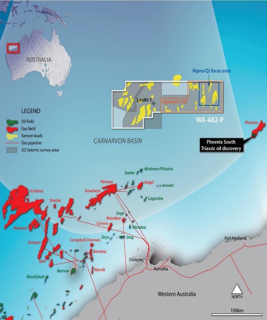 Australia: Carnarvon Basin Exploration A good neighbourhood with significant oil potential KAR (50%), Quadrant (Operator) 50% Large 13,539 km2 block in an emerging oil prone area Farmed-out 50% to