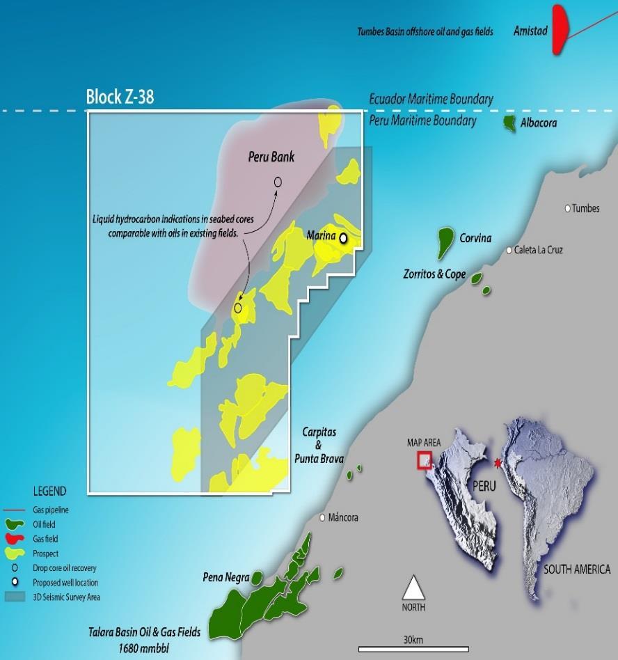 Peru: Tumbes Basin Exploration Advanced geophysical studies have identified new younger and shallower targets Farm-out to Tullow Oil announced January 2018, maintaining operatorship and reducing