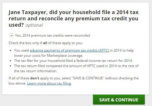 SEP for 2016 Only (in FFM) 24 Failed to file a tax return and reconcile APTC for 2014: Eligible for SEP if a consumer: Is not currently enrolled in 2016 coverage through the marketplace; Is not