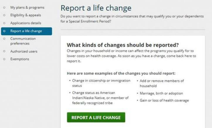 Reporting Changes 33 Consumers enrolled in marketplace coverage must report changes to their original application Not all changes will result in a SEP some will adjust the amount of APTC a person is